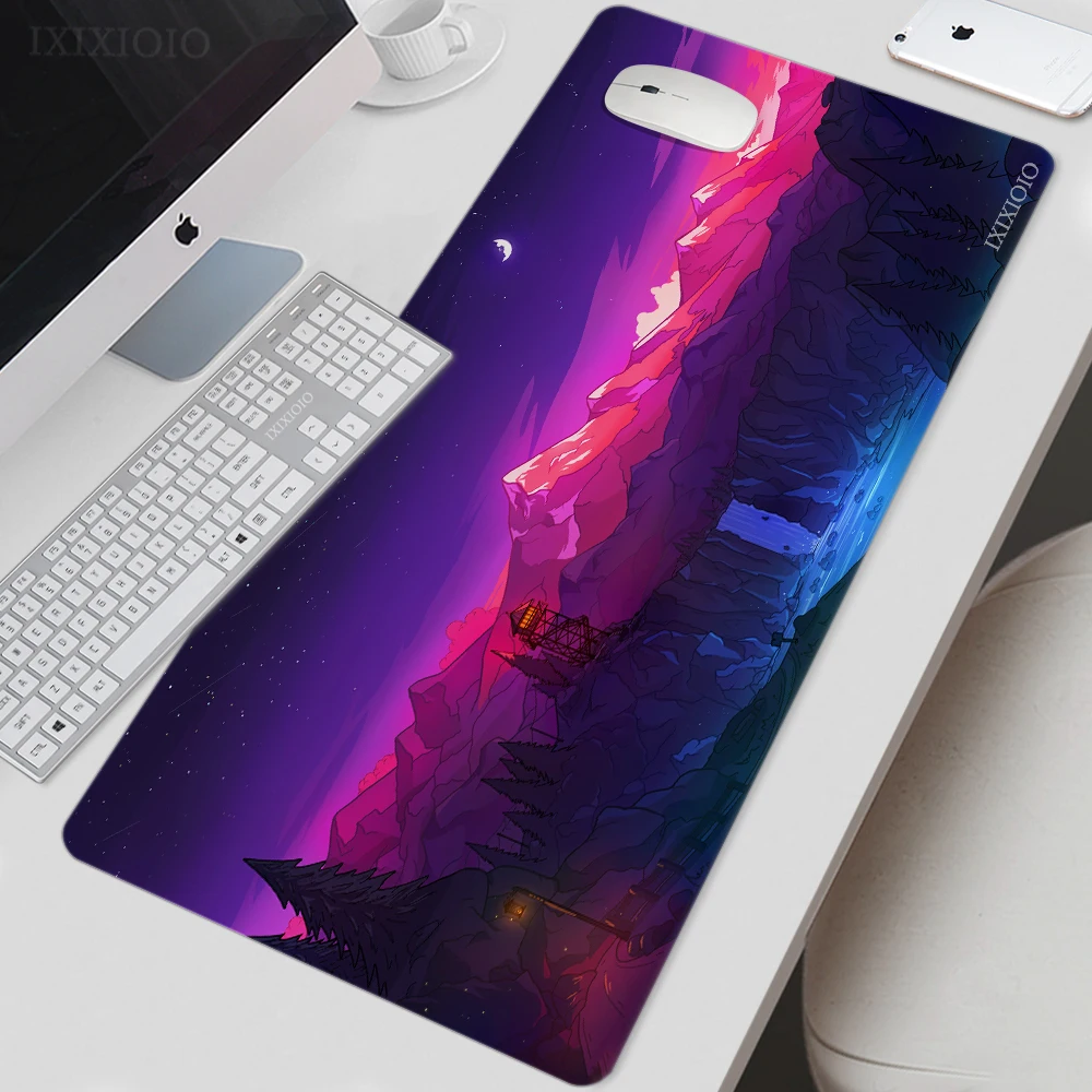 Deep Forest Firewatch Mouse Pad Gamer Xl Hd Large New Mousepad Xxl Tappetini Da Scrivania Tappetino Per Mouse Tappetino Per Mouse Antiscivolo Morbido 