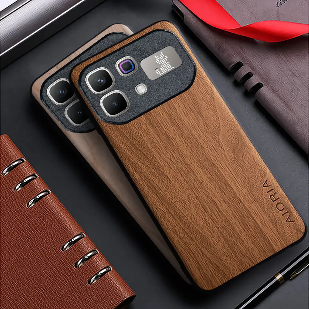 Bamboo Wood Pattern Leather Back Cover Case