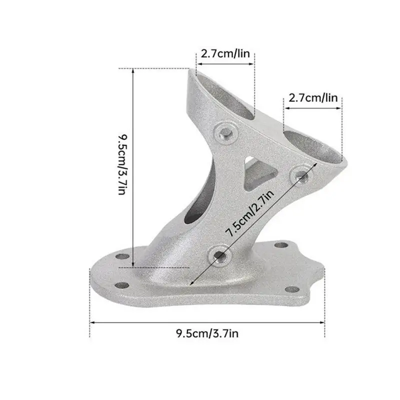 Flag Pole Holder For Outside House Mounting Brackets Aluminum Alloy Heavy Duty Holder Metal Base Stand Heavy Duty Wall Mount For
