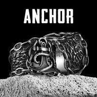 Anchor Navigator Sailor Men Rings Stainless Steel Women Jewelry Vintage Punk Rock Cool Stuff Fashion Accessories Gift Wholesale 1