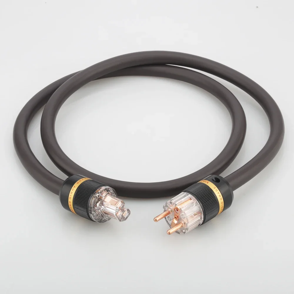 Hi-End Viborg VP1606 Power Cable 6mm Square AC Audio Grade Pure Copper Schuko Plug OFC RISR EU Schuko