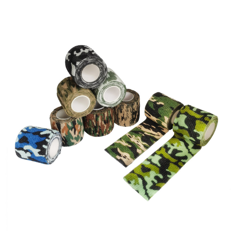 Elastic Wrap Tape Army Adhesive Outdoor Hunting Camouflage  Tape Waterproof Wrap Durable Self Adhesive Elastic Bandage