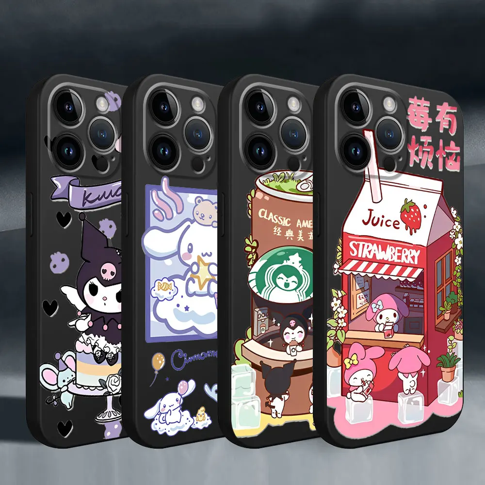 Phone Case for Samsung Galaxy S23 24 Ultra S22 S20 FE S21 Plus 5G S10 Plus S22Ultra Sanrio Hello Kitty Cinnamoroll Cover Bag