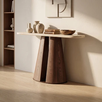 Tavolo Consolle Pieghevole di Qualità Professionale, Tavolo Multifunzionale per Ingresso, Mesa di Lusso Rinforzata, Arredamento Moderno per Casa