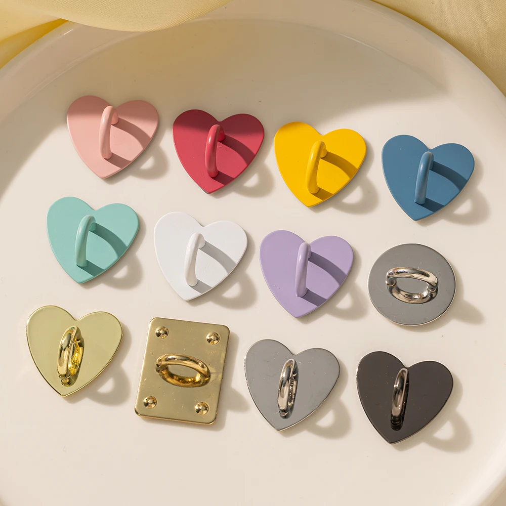 Set of 5 Heart-Shaped Phone Charm Hooks for DIY Phone Cases and Jewelry-Making