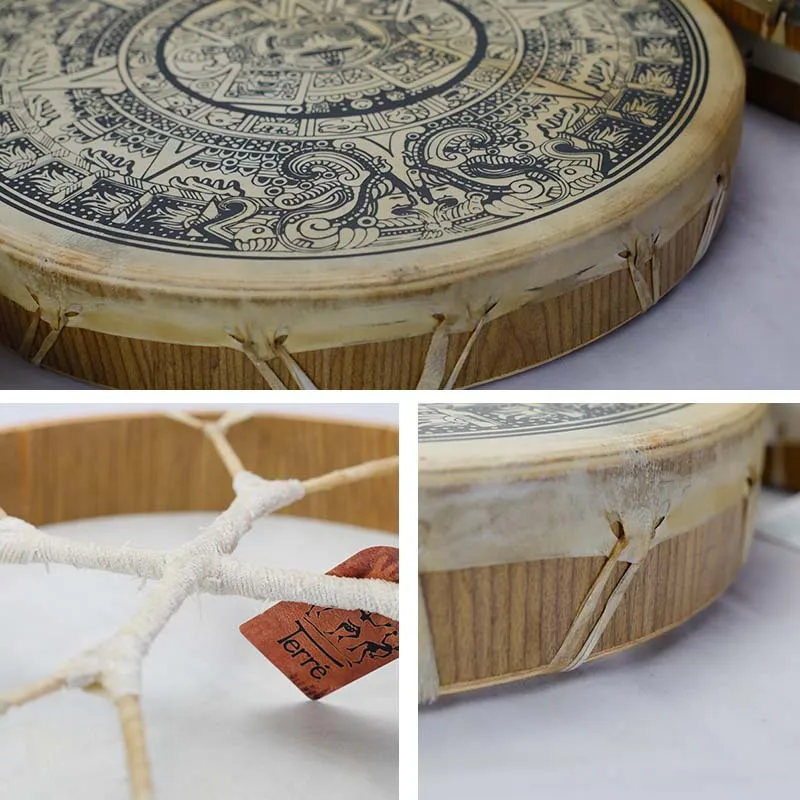 Terre Sheepskin Drum Hand-made Single-sided Drums Indian Music Healing Shaman tabour Niche Nation Percussion Musical Instrument