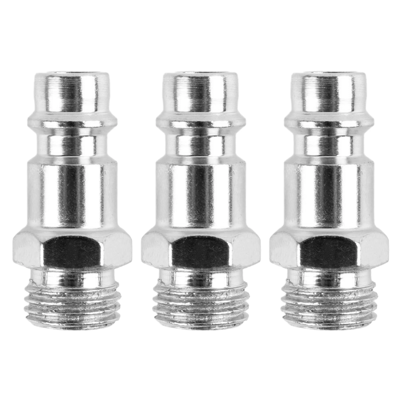 

3pcs 1/4 Inch Male Thread Quick Connector Replacement Heavy Duty Compressed Air Hardware Time Saving Industrial Sturdy Durable