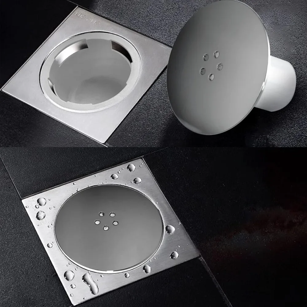 Shower Drain Cover Replacement of Shower Drain Cover Chrome Plated Shower Trap Cover Drain 90mm/115mm Detachable