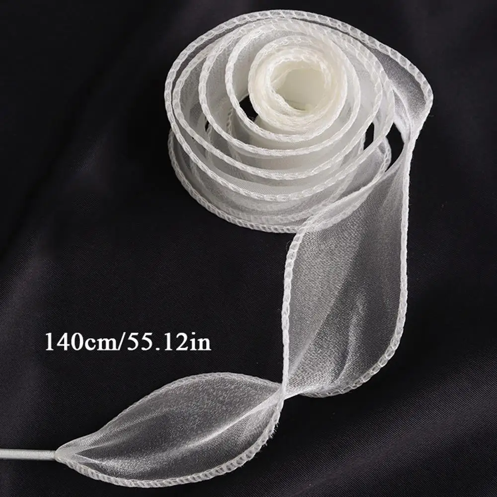 About 4cm Wide Wave Chiffen Yarn Bow Laces Sneaker Training Shoes Laces Organza Shoelaces Transparent Lace Casual Shoelace Rope