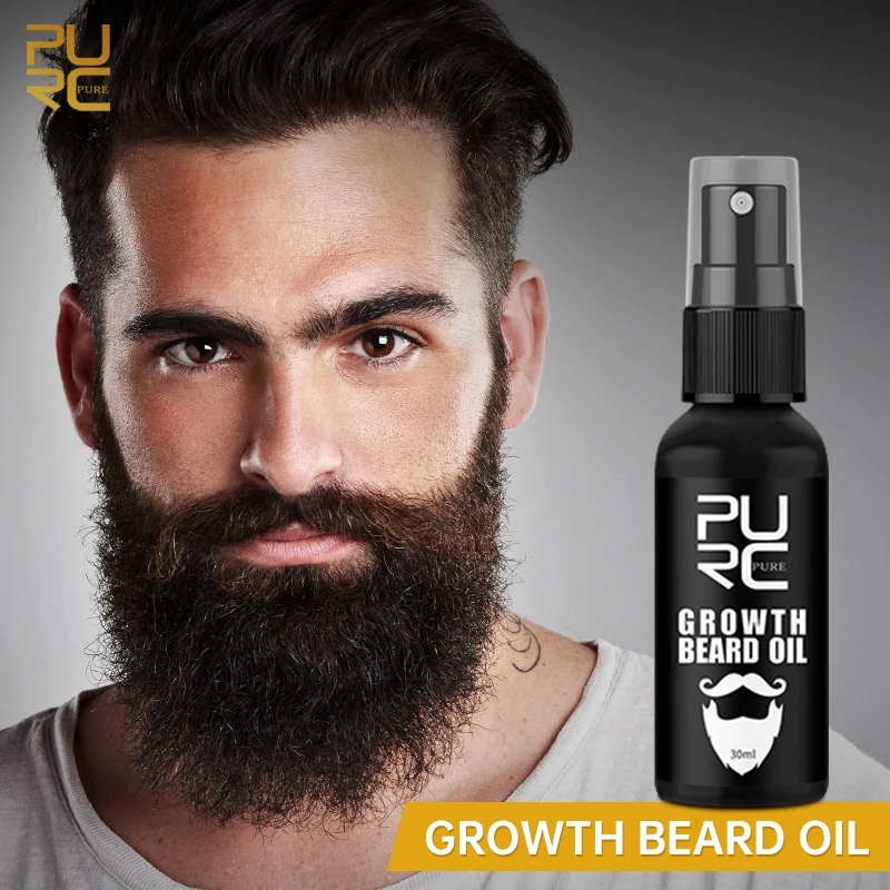 PURC Beard Oil for Men Thicker Nourishing Soften Spray Shine Strengthens Treatment Hair Oil Beard Care Products purc 24k gold hair oil smoothing nourishing hair