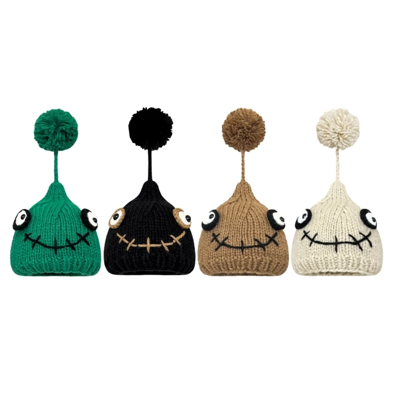 

Casual Hat with Pompoms Decor Windproof Hat for Teen Winter Cycling Skiing