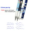 Astronaut Panda 16pcs/mix Erasable Pen 0.5mm Fine Point Friction Pens with Erasers Black Blue Ink School Writing Stationery 4