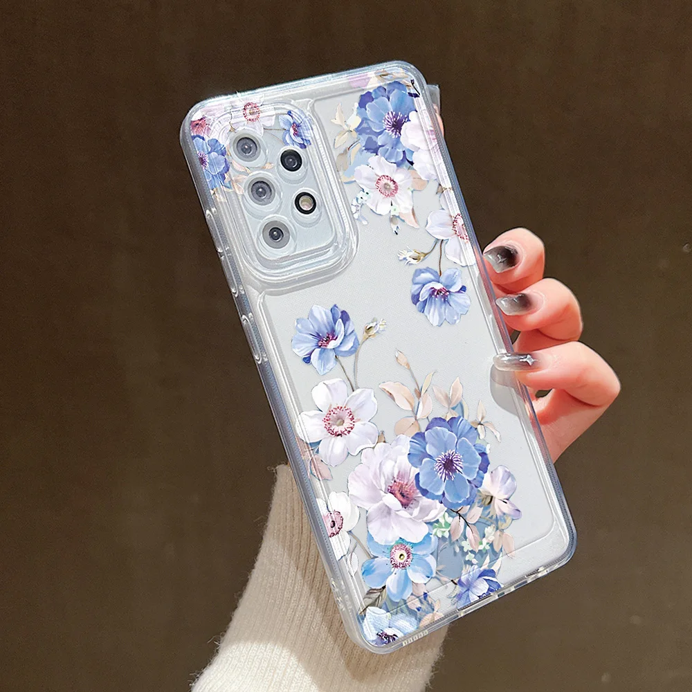 Elegant Floral Vine Transparent Phone Case Cover