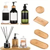 Wooden pallet rectangular base water tray basin support round small chassis basin pad waterproof bamboo tray 1