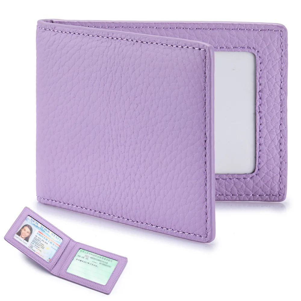 Porta patente di guida ultrasottile in pelle PU sulla copertina per documenti di guida automobilistica ID aziendale Pass Credenziali Cartella Portafoglio unisex  1524