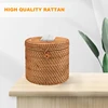 Round Rattan Tissue Box Vine Roll Holder Toilet Paper Cover Dispenser For Barthroom,Home,Hotel And Office 3