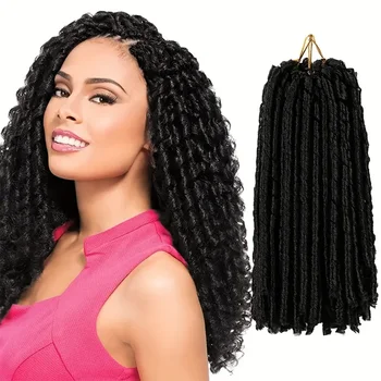 Urban Soft Dread Crochet Hair - 4 Packs Straight Faux Locs Crochet Hair Soft Dreadlocks Locs Crochet Soft Locs Faux Synthetic 1