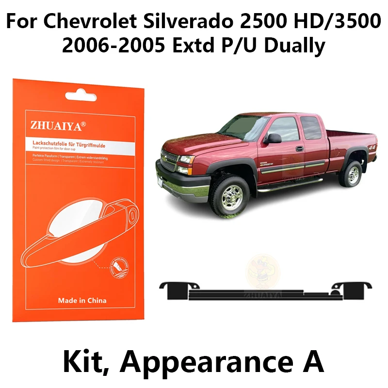 

Защитная пленка на края дверной ручки из ТПУ для Chevrolet Silverado 2500 HD/3500 2006-2005 Extd P/U Dually