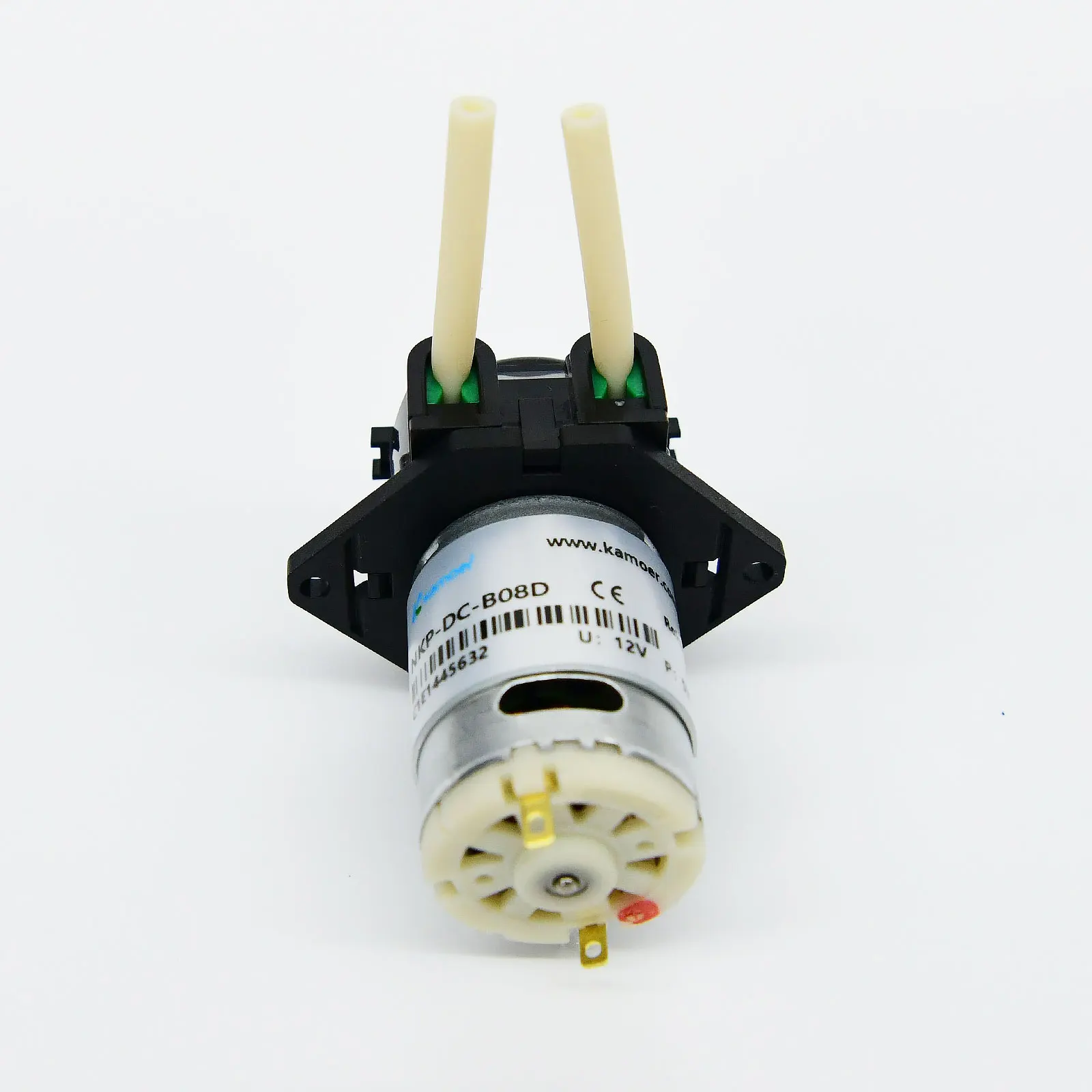 Kamoer NKP 저유량 연동 펌프, 전원 공급 장치 포함, 12V DC 모터 도징 펌프, 5.2  90 ml/min, 3 로터, 블루 컬러, 47 ml/min