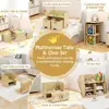 All-in-One Birch Wood Kids Table and Chair Set with Storage for Reading, Arts, and Snacks (Natural)