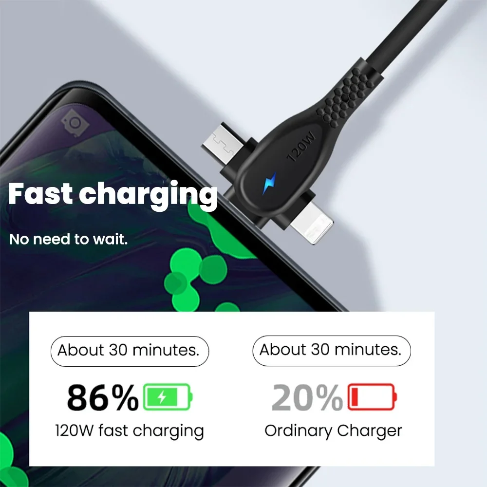 High-Power Universal Fast Charging Cable with Dual USB-C Connectivity
