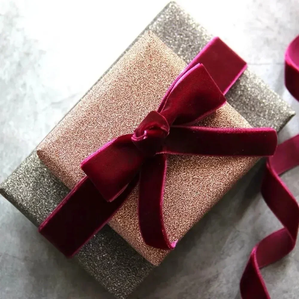 Rouleau Ruban Velours Bordeaux - 1,5 Cm X 22 M - Pour Emballage Cadeau, Décoration Noël, Mariage, Saint-Valentin