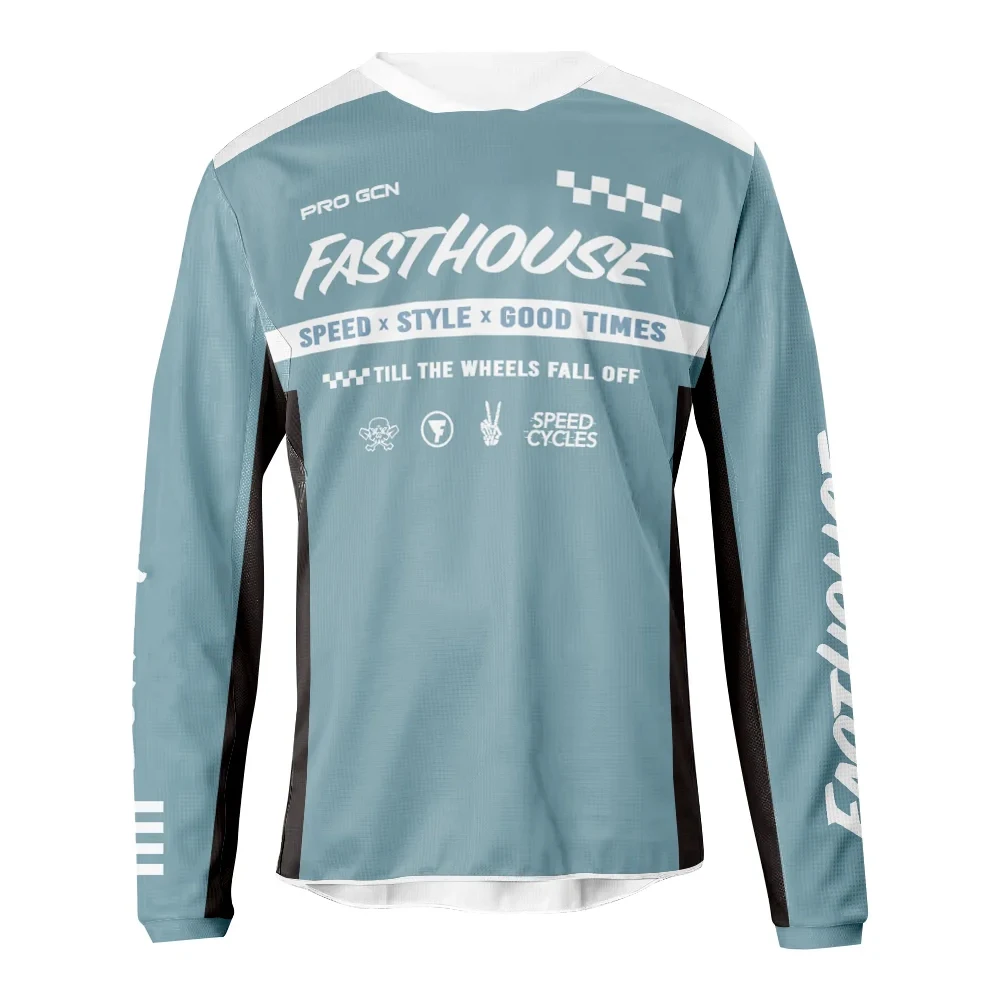 thumbnail image 1 of Camiseta de ciclismo de motocross de manga larga para hombre, camisetas de ciclismo de montaña para descenso, MTB, ropa de motocross para todoterreno y DH, 1 of 5