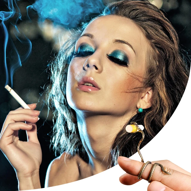 Porte-Cigarette avec anneau en métal pour femme et homme, Clip de fixation,  accessoire pour fumer, cadeau - AliExpress