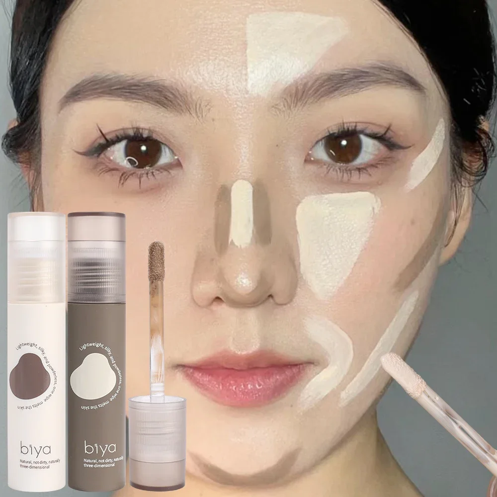 Description Picture 2 of itemFace Brighten Contouring Liquid Concealer Makeup Waterproof Nose Shadow Contour Lasting Natural Bronzer Highlighter Cosmetics