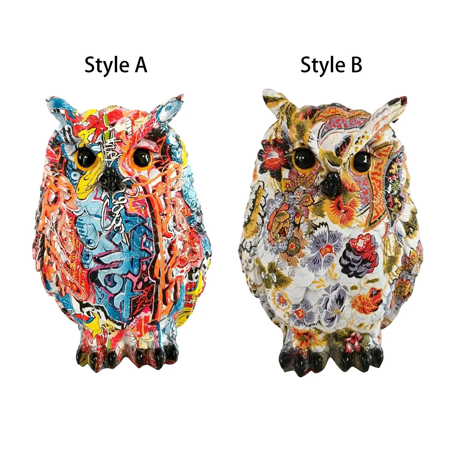 

Многоцветная скульптура совы, статуя из смолы, настольное украшение для Кабинета