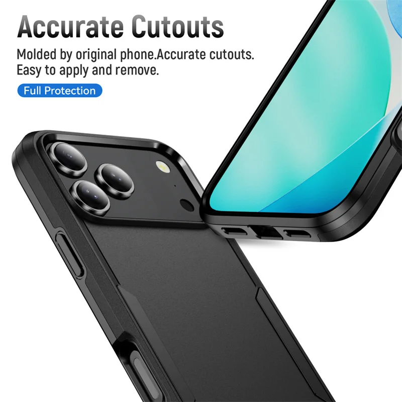 Heavy Duty Shockproof Armor Case - Durable PC+TPU Protective Back Cover