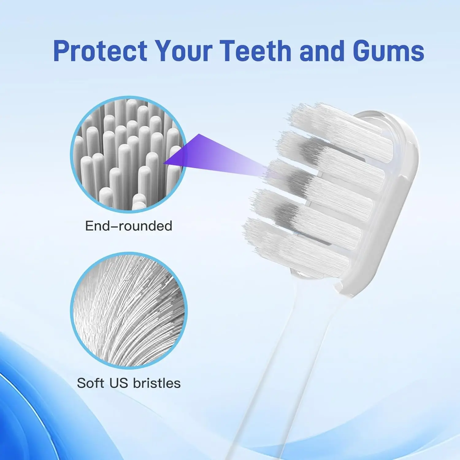 Laifen LFTB01-P / LFTB01-A / LFTB01-S 소닉 전동 칫솔용 4/8PCS 교체용 브러시 헤드 부드러운 강모 진공 밀봉