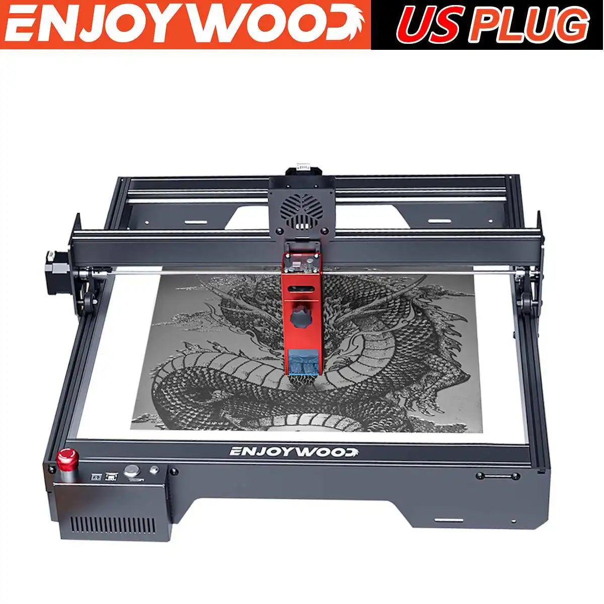 

60W Pro Laser Engraver DIY Laser Engraving Machine Fixed Focus Laser Cutter 410x400mm Area Precision 0.01 for APP IOS Android