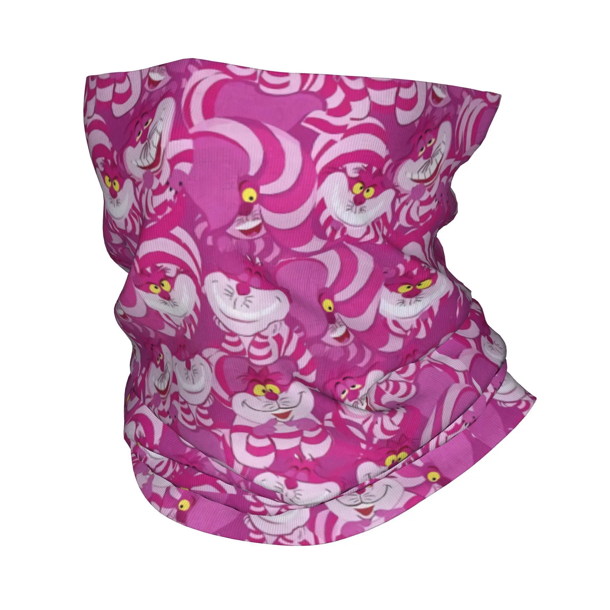 Cycling bandana Neck wrap Bandana headscarf Cotton bandana Neck gaiter Bandana neck cover Multifunctional bandana Cheshire cat Cartoon Neck gaiter Men Women UV protection Winter Bandana scarf For hiking
