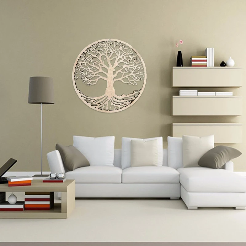 Strom z život dřevěný zeď umění dekorace závěsný dřevo řemesel dutý okrasa pro domácí ložnice žití pokoj ozdoba