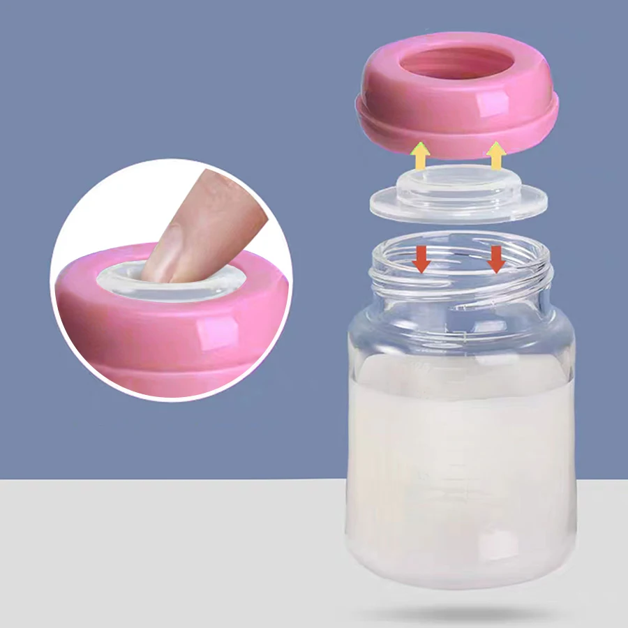 PP Breast milk storage bottle, milk bottle, leak proof and moisture proof, 2-in-1 replaceable, anti-drop seal