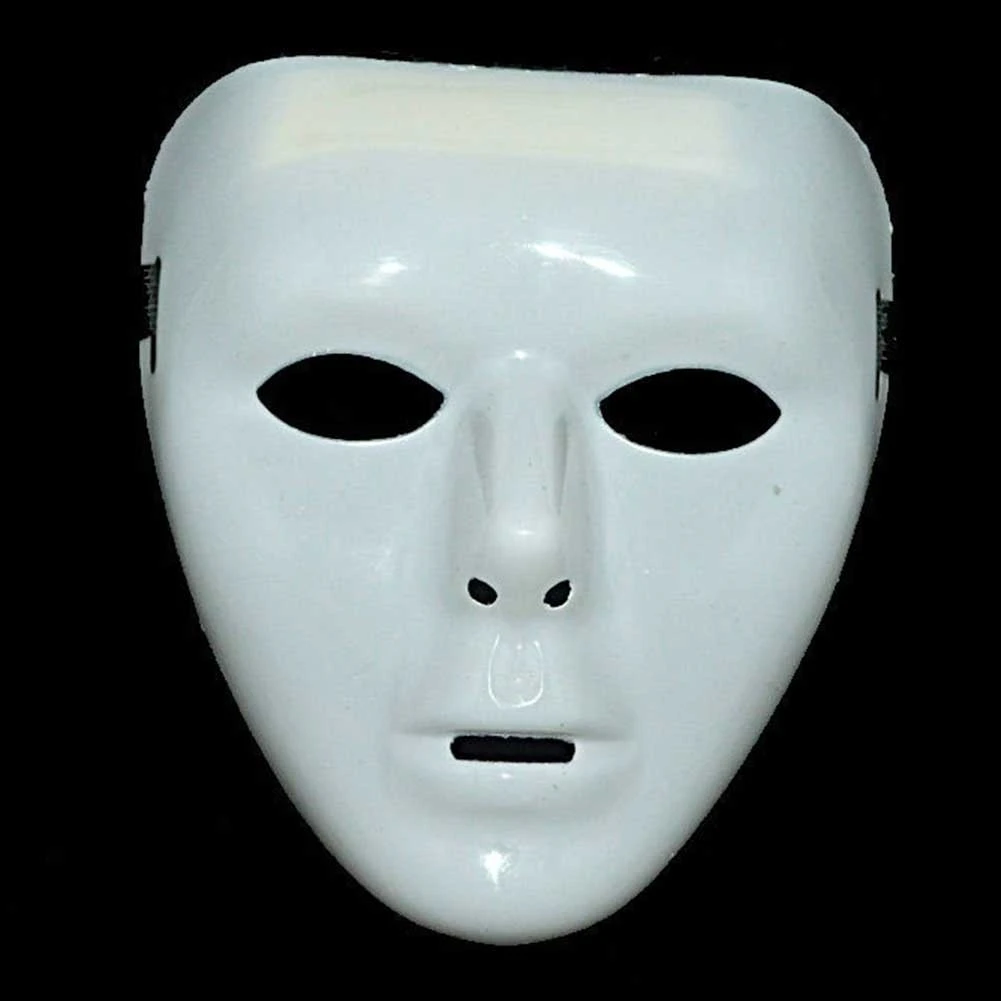 1/3/5 Stück handbemalte weiße Vollgesichtsmaske für Halloween-Party, Cosplay-Requisiten, kreative DIY-Maske für Maskerade, Performance, Tanz – Detail 2