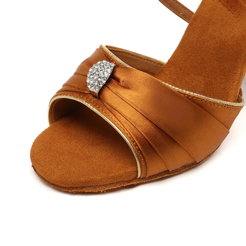 Women Latin Dance Shoes Ballroom Dance Shoes  Tango Soft Sole Jazz Shoes Girls Salsa Shoes 5.5/7.5/8.5cm Practice Sandals