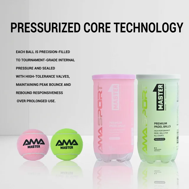 AMASPORT 2Balls/Can Paddle Tennis Ball 20% Wool More Durable Training Tennis Ball 2 Colors Available Outdoor Paddle Tennis Play 2