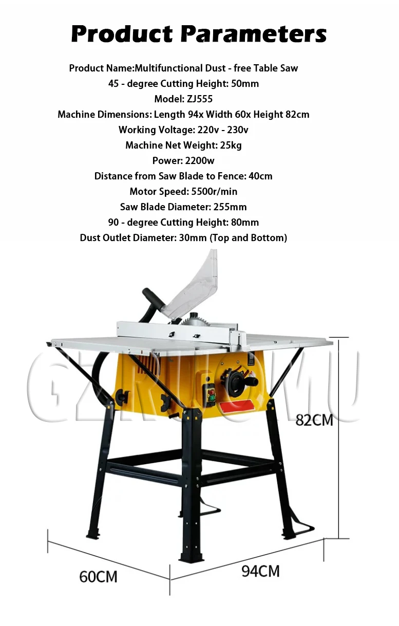 10-Inch Household Miniature Woodworking Table Saw - Electric Multi-Function Prec