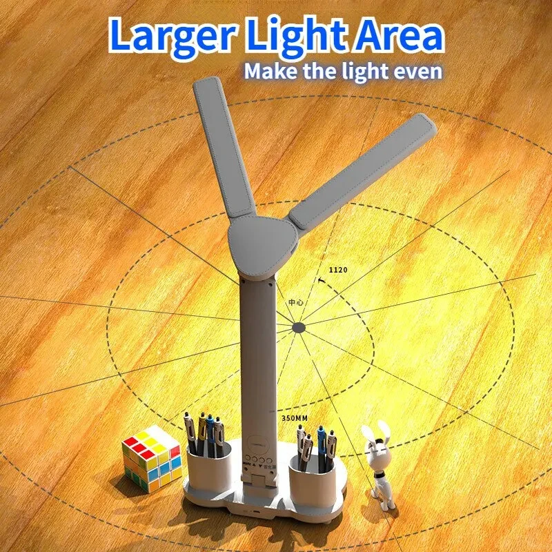 LED Table Lamp USB Chargeable Dimmable Desk Reading Night Lights