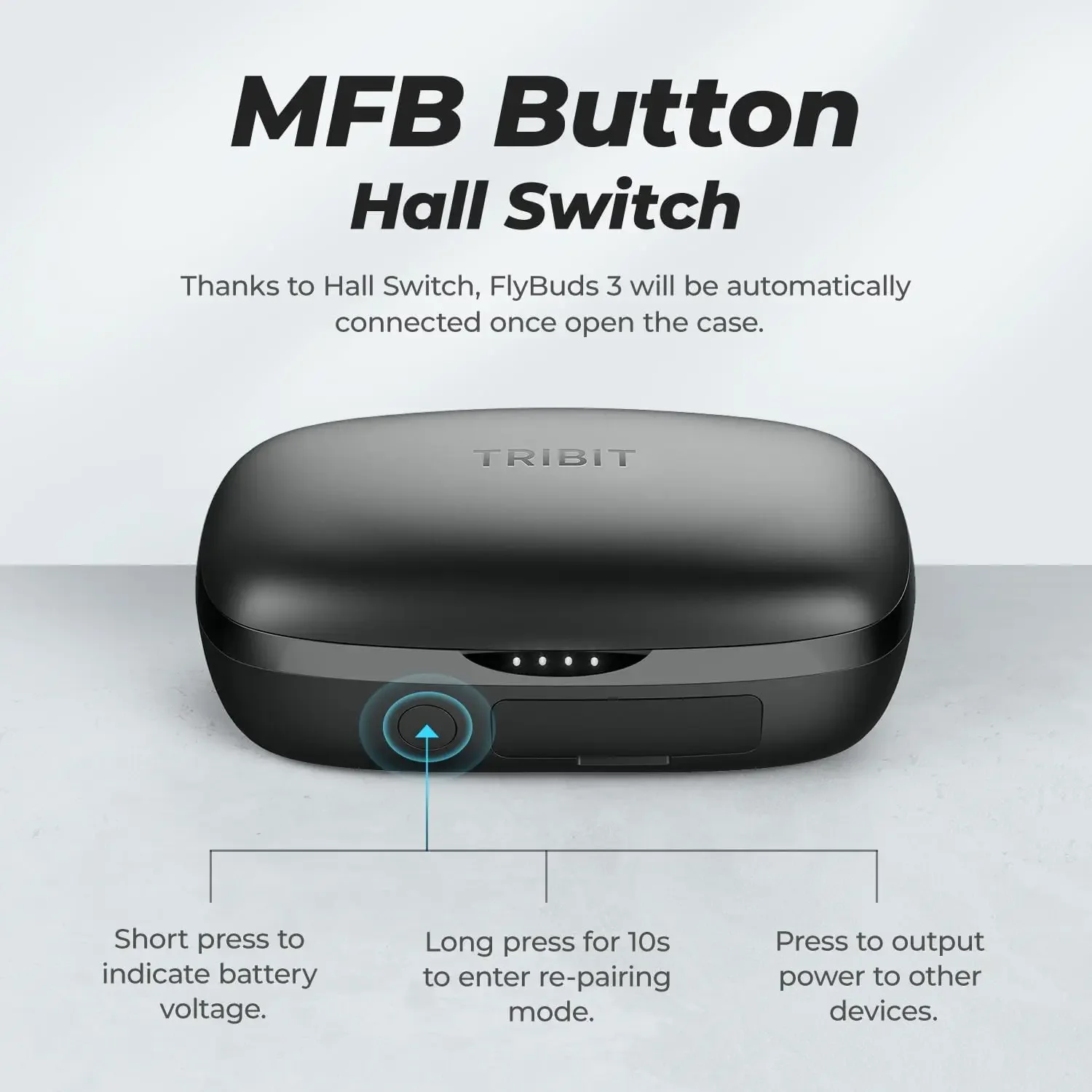 Tribit FlyBuds 3 Waterproof Wireless Earphones with Touch Control and Extended Playtime