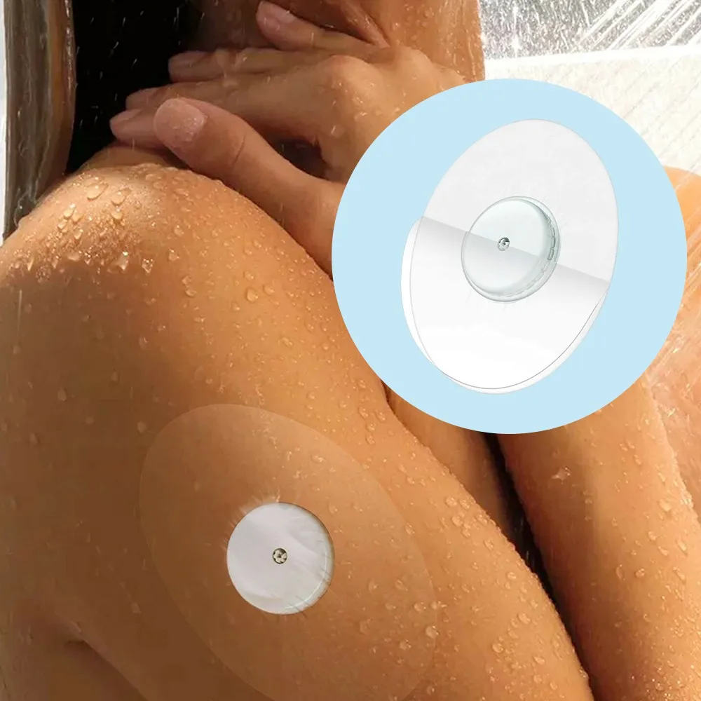 

25 PCS Freestyle Libre Adhesive Patches Oval Transparent Freestyle Adhesive Bandages 4 1/2" X 3 1/5 Large Package For FixiC