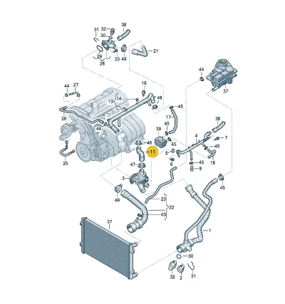 1.8 Engine Regulator Coolant Water Hose Pipe For Audi A4 B6 B7 1.8 2002-2008 06B121057A 06B 121 057 A