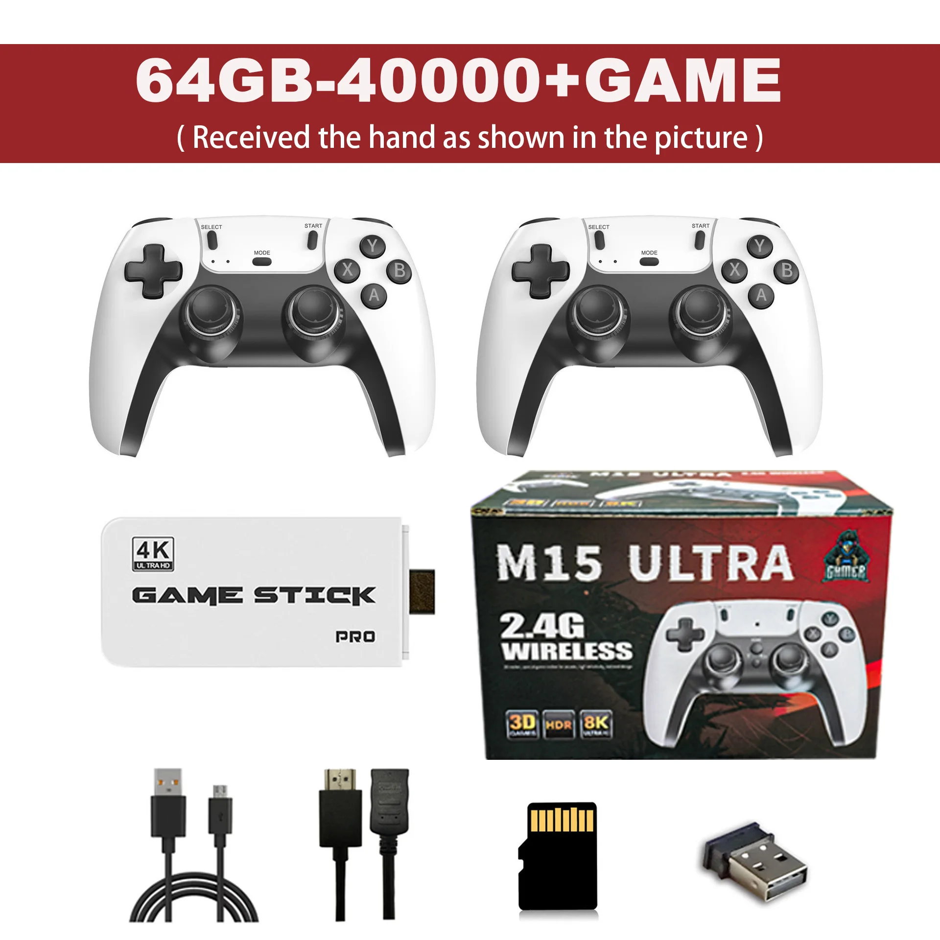 G11 Pro 4K 레트로 게임 콘솔, 2.4G 무선 충전 컨트롤러, 64G-128G 저장공간, 60,000개 이상의 게임, 플러그 앤 플레이 TV 게임 스틱, 듀얼 시스템 휴대용 게임기