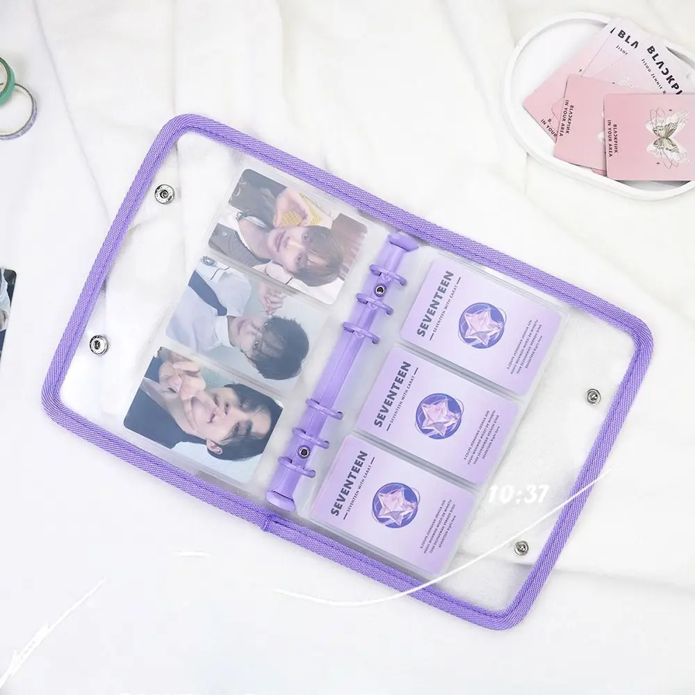 미니 보관 앨범 커버, 귀여운 방수 포토 카드 수집 책, 내부 페이지 없이 내구성, 사진 카드홀더 소녀, 3 인치