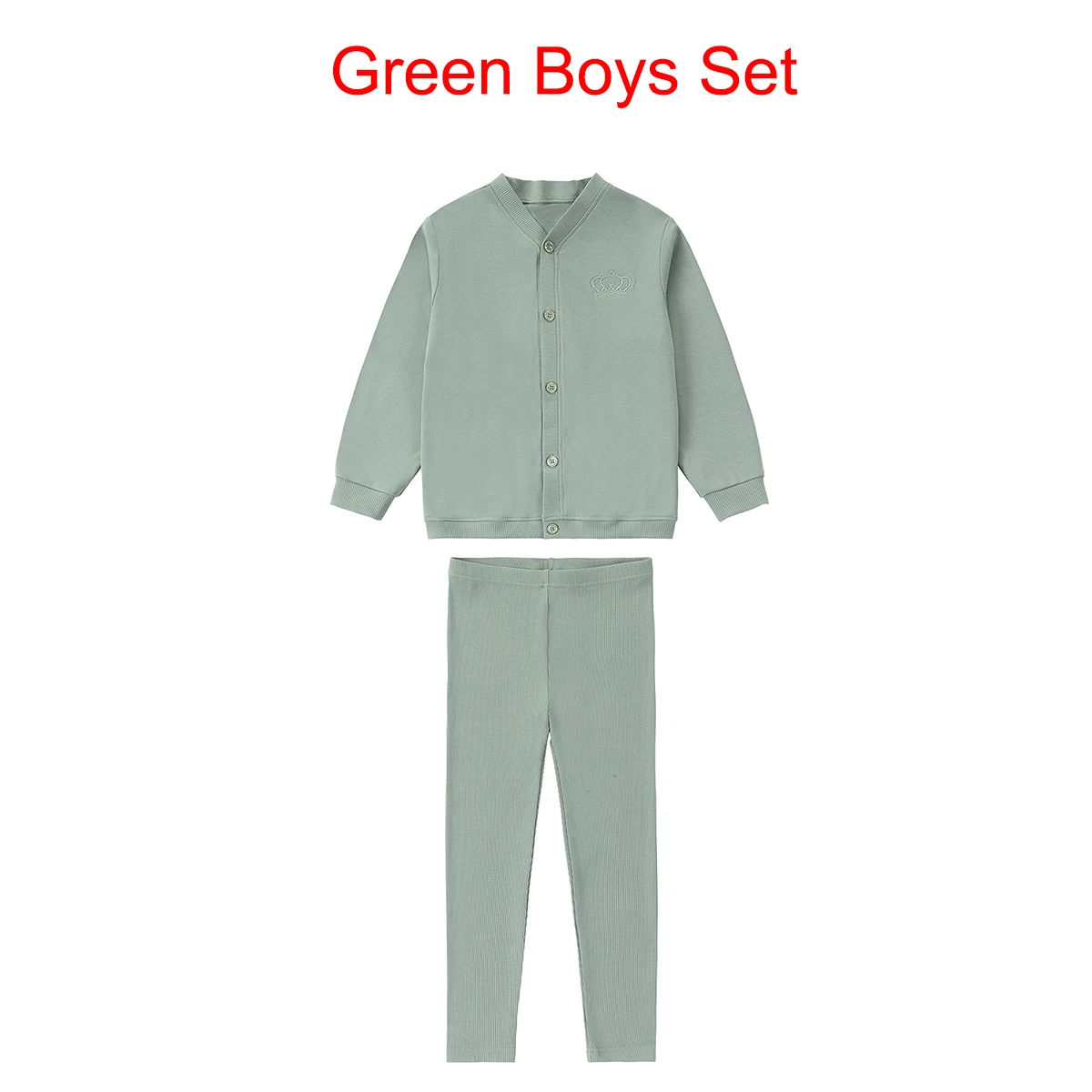 Gray Green Boy Set