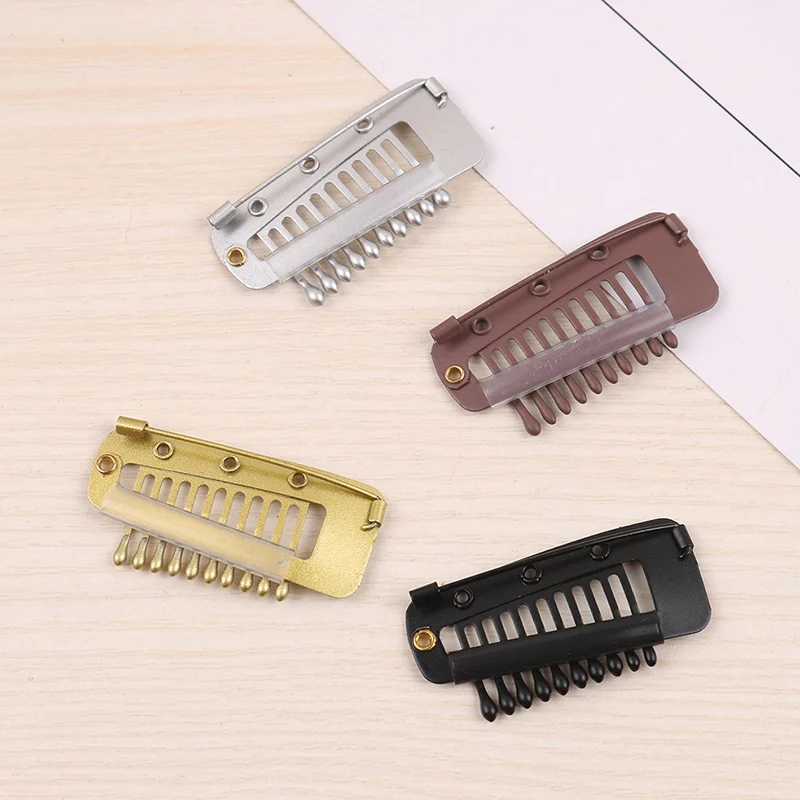 

20PCS 3.6CM 10teeth Stainless Steel Hair Extension Clips With Safty Pins BB Clip Beret Dupata Hijab Headscarf for Women