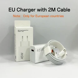 45W Xiaomi Turbo Charging Adapter with Type C Cable - Box EU with 2M