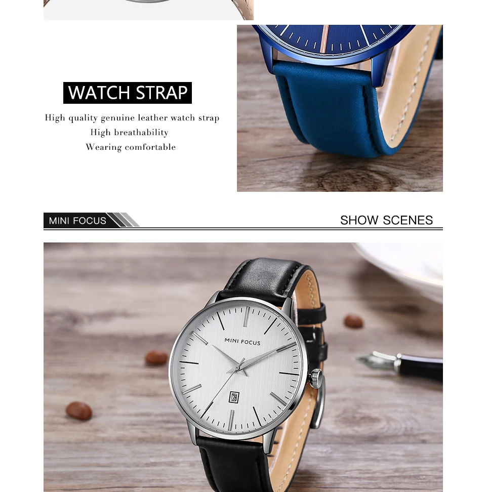 MINI FOCUS Quartz Watch for Men Waterproof_voghion.com